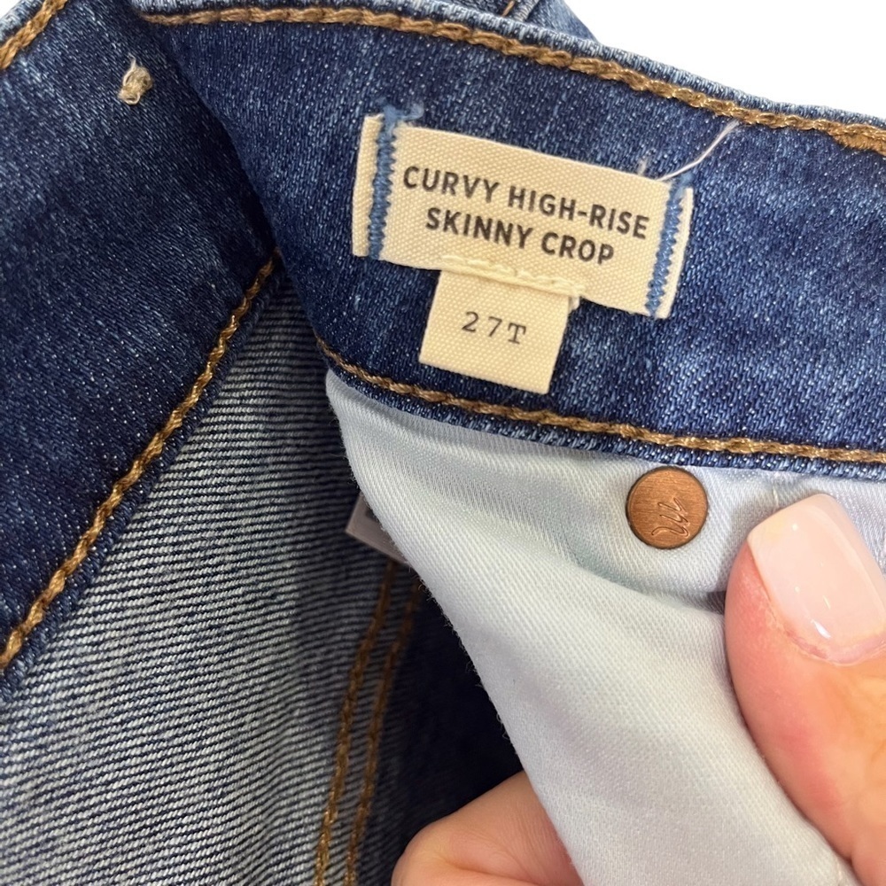 Madewell Tall Curvy High Rise Skinny Crop Jeans Size 27 Tall Style MC509 - Picture 6 of 7